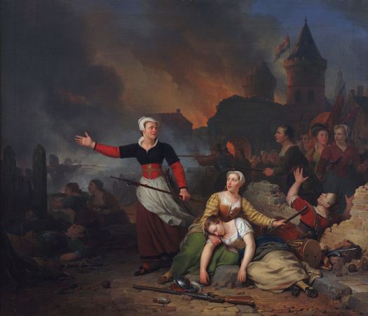 Ferdinand_de_Braekeleer_(1792-1883),_Kenau_Simonsdr._Hasselaar_tijdens_het_belg_van_Haarlem,_1829,_Olievrf_op_doek